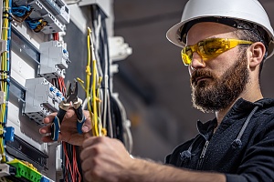 electrician contractor working