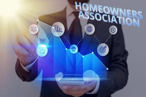 homeowner association concept on virtual screen