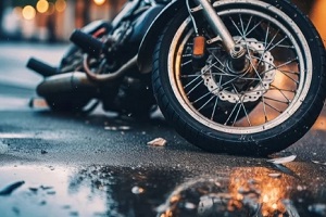 California motorcycle accident in the road