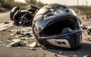 CA bike helmet crashed in accident