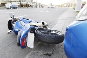 motorcycle accident with a car