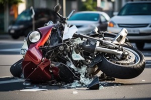 California motorcycle damaged in an accident