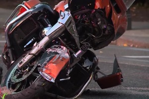 aftermath of a CA motorcycle crash