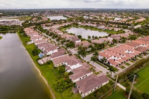 aerial photo of single family homes in cooper city neighborhoods