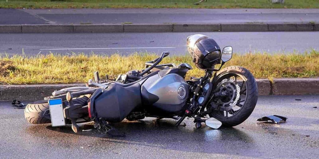 damaged in a LA motorcycle accident motorbike